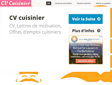Tablet Screenshot of cv-cuisinier.com